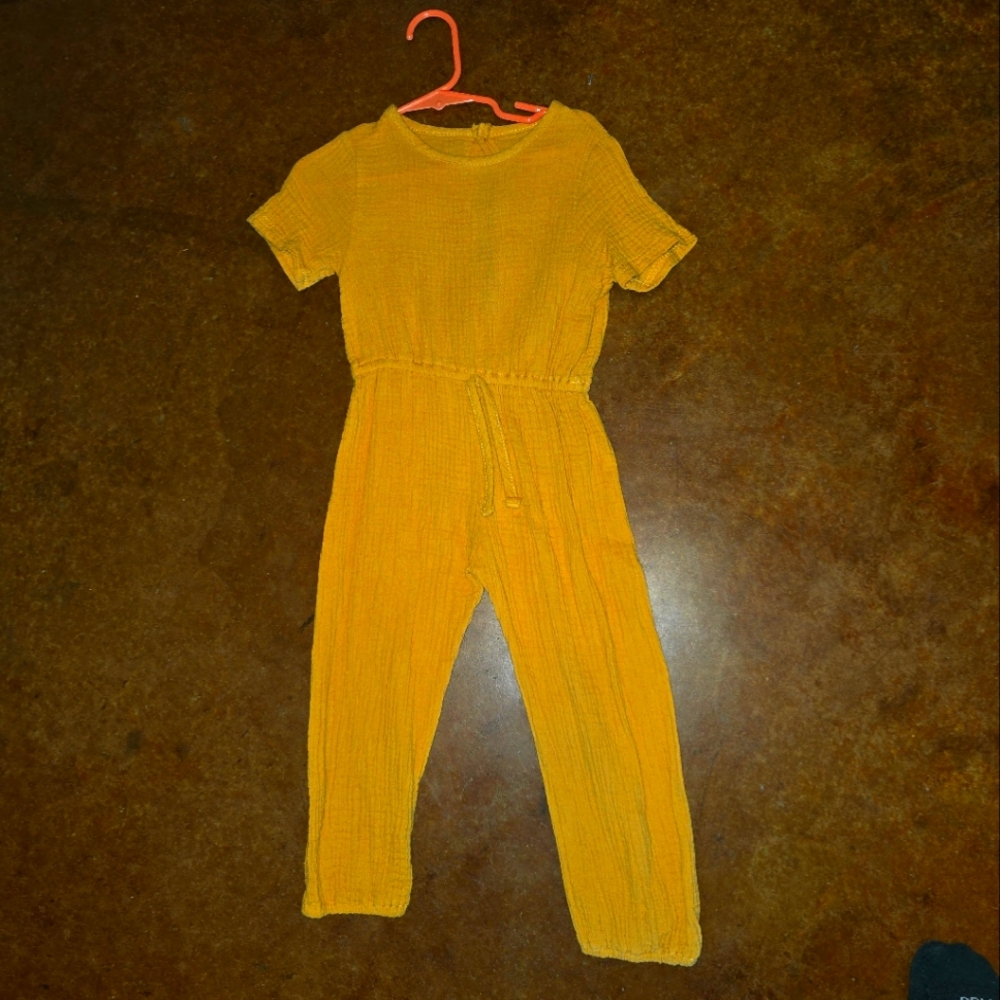 Toddler girls jumpsuit yellow